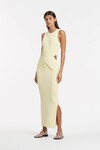 KELVIN DRAPED DRESS (LEMON)