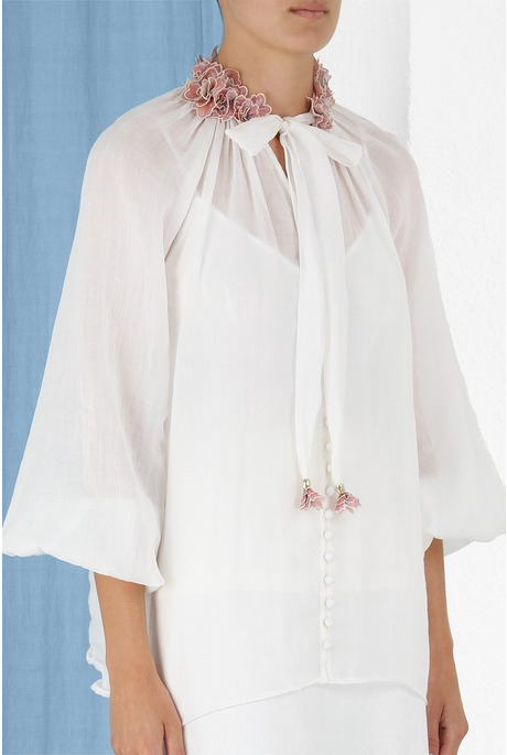 POSTCARD LANTERN BLOUSE (IVORY)