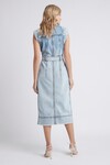 BELMOND BUTTON DENIM MIDI DRESS (BLUE WASH)