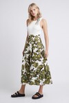 OASIS MIDI SKIRT (OLIVE LEAF)