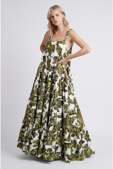 OASIS STRAP MAXI DRESS (OLIVE LEAF)