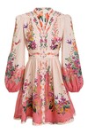 TROPICANA  PLUNGE MINI DRESS (CREAM FLORAL)