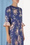 MOONSHINE MIDI DRESS (BLUE WATERCOLOUR FLORAL)