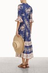 MOONSHINE MIDI DRESS (BLUE WATERCOLOUR FLORAL)