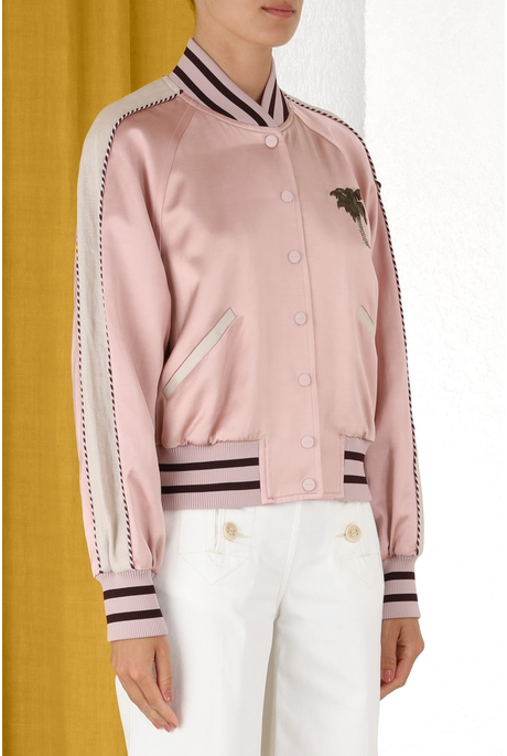 POSTCARD BOMBER JACKET (DUSTY PINK)