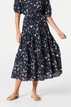 MIDDLETON MAXI SKIRT (INK FLORAL)