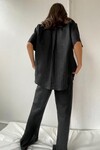 FLORENCE JOGGER (BLACK LINEN)