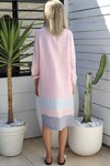 LONG SLEEVE CONNIE DRESS (PINK HOUNDSTOOTH)