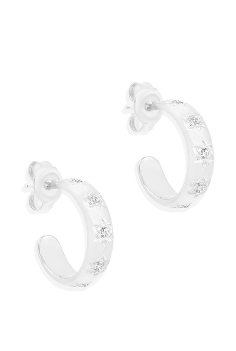 ALIGN YOUR SOUL HOOP EARRINGS (SILVER)