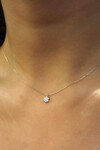 CRYSTAL LOTUS FLOWER NECKLACE (14K GOLD)