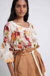 DASSIA LE CORSAIE BUTTON BLOUSE (WALLPAPER FLORAL)