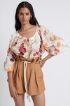 DASSIA LE CORSAIE BUTTON BLOUSE (WALLPAPER FLORAL)