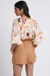 DASSIA LE CORSAIE BUTTON BLOUSE (WALLPAPER FLORAL)