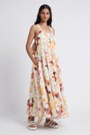 DASSIA TIERED BOW BACK MAXI DRESS (WALLPAPER FLORAL)
