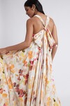 DASSIA TIERED BOW BACK MAXI DRESS (WALLPAPER FLORAL)