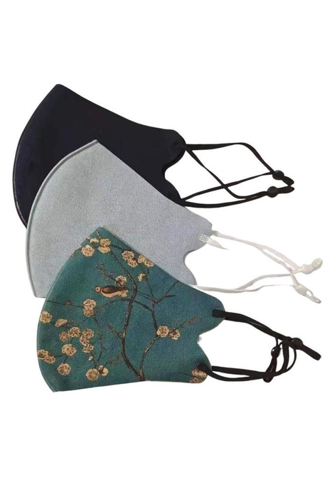 PACK OF 3 MASKS (CHINOISERIE/POWDER BLUE/NAVY)