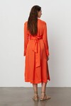 MILA FLUID TEXTURE DRESS (SPICY ORANGE)