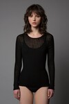 MERINO TULLE CREW (BLACK)