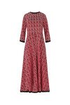 MY FLARE MAIDEN DRESS (MERLOT DAISY)