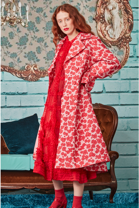 THE SWING OF THINGS COAT (RED FLORAL)