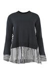 A LITTLE KNIT MORE TOP (BLACK/WHITE STRIPE)