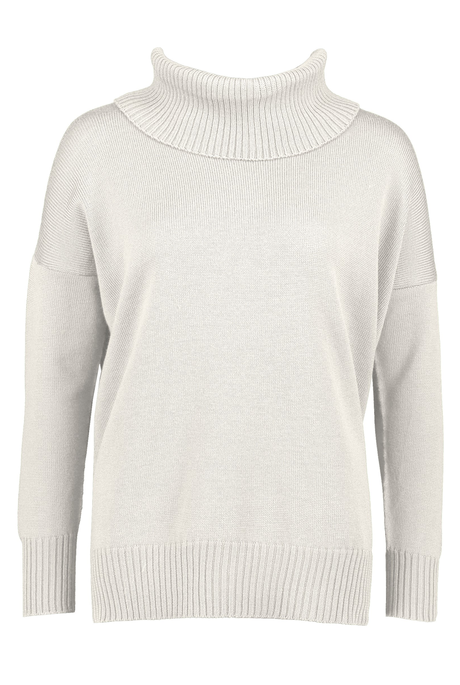 FUNNEL NECK JUMPER (ALABASTER)