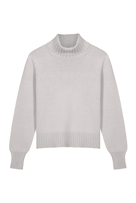 CROP FUNNEL NECK JUMPER (ALABASTER)