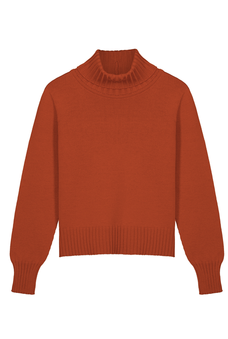 CROP FUNNEL NECK JUMPER (AMBER)