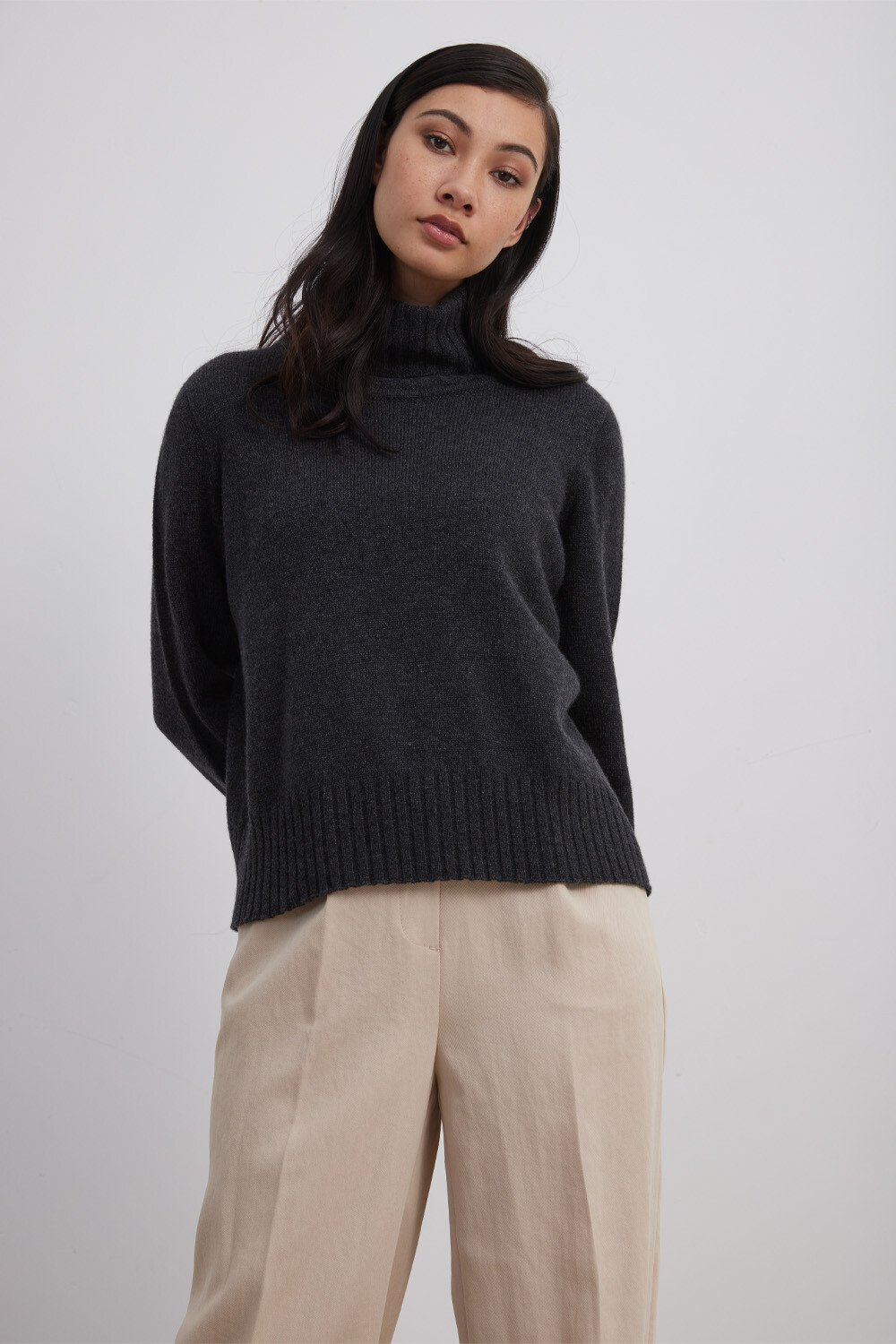 Woods and on sale gray cashmere sweater