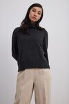 CASHMERE CROPPED SWEATER (CARBON)