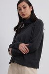 CASHMERE CROPPED SWEATER (CARBON)