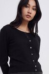 CROP CREW CARDI (BLACK)