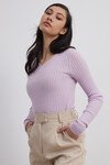 CASHMERE RIB SWEATER (IRIS)