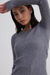 CASHMERE RIB SWEATER (STONE)