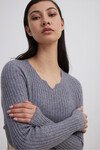 CASHMERE RIB SWEATER (STONE)