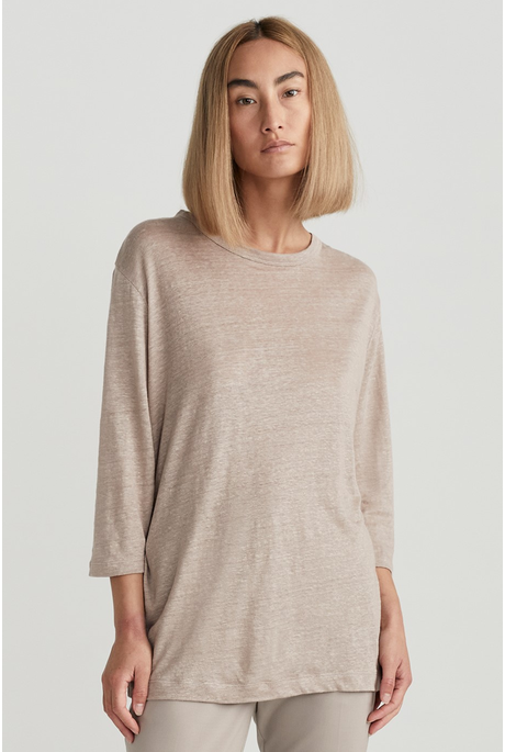 WALKER LINEN TEE (FAWN)