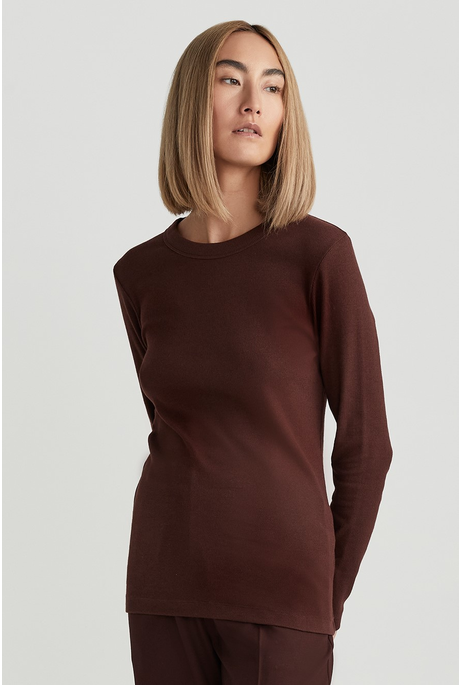 JED LONG SLEEVE TEE (OX BLOOD)