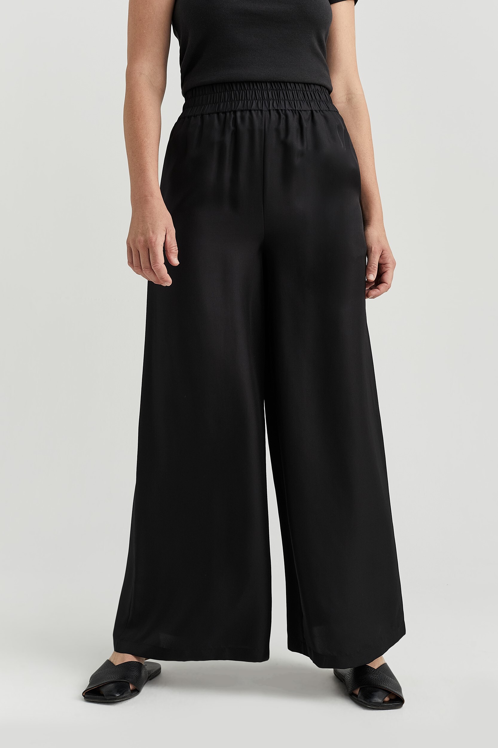 Jac + Jack Dy Silk Pant (Black) | Lynn Woods