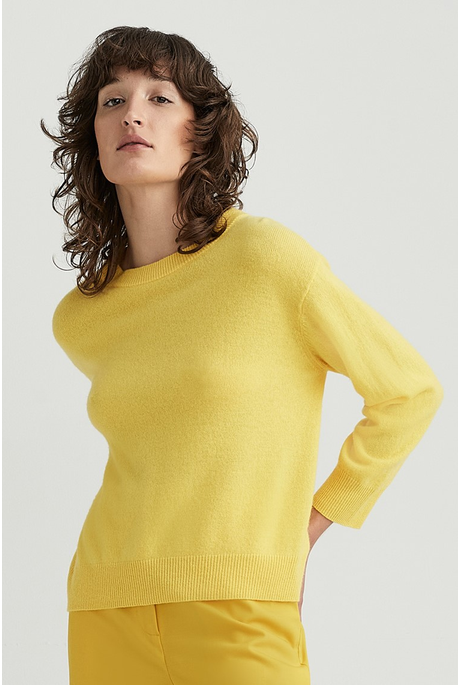 DUSTER CASHMERE SWEATER (YELLOW SPARK)