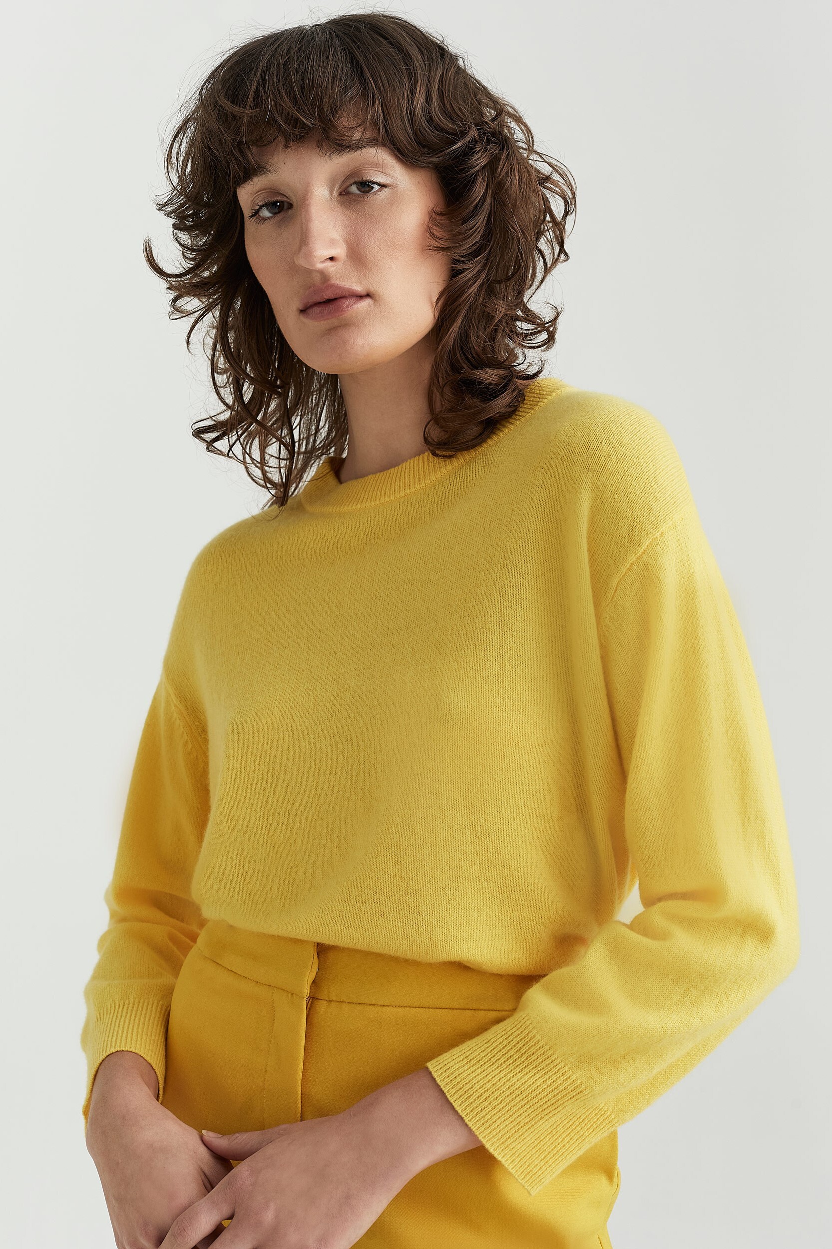 Yellow cashmere deals sweater