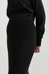 FLIP COTTON CASHMERE SKIRT (BLACK)