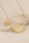 LOTUS AND LITTLE BUDDHA NECKLACE (18K GOLD VERMEIL)