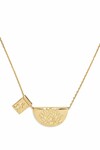 LOTUS AND LITTLE BUDDHA NECKLACE (18K GOLD VERMEIL)