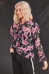 SHALL WE JEWEL BLOUSE (PINK/NAVY FLORAL)