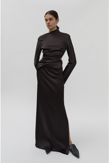 ENZO LONG SLEEVE DRESS (BLACK)