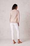 EXTRAFINE MERINO V JUMPER (NUDE)