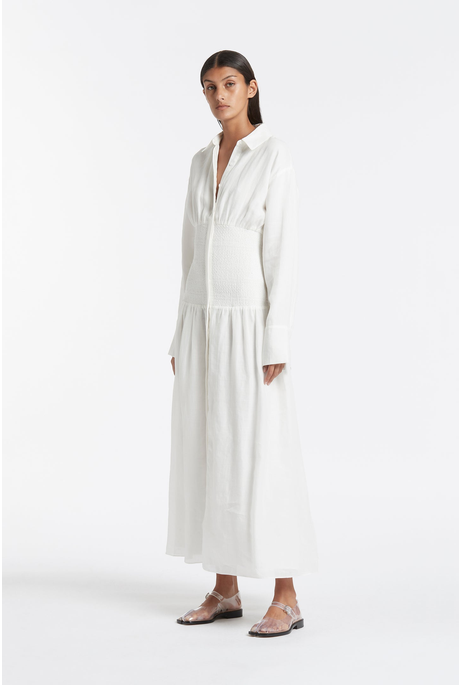 DIANA COLLARED MAXI DRESS (IVORY)