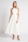 INTROSPECT  CUT OUT MIDI DRESS (IVORY)