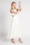 INTROSPECT  CUT OUT MIDI DRESS (IVORY)