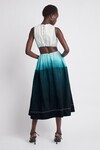 COSMOS CUT OUT MIDI DRESS (TEAL OMBRE)